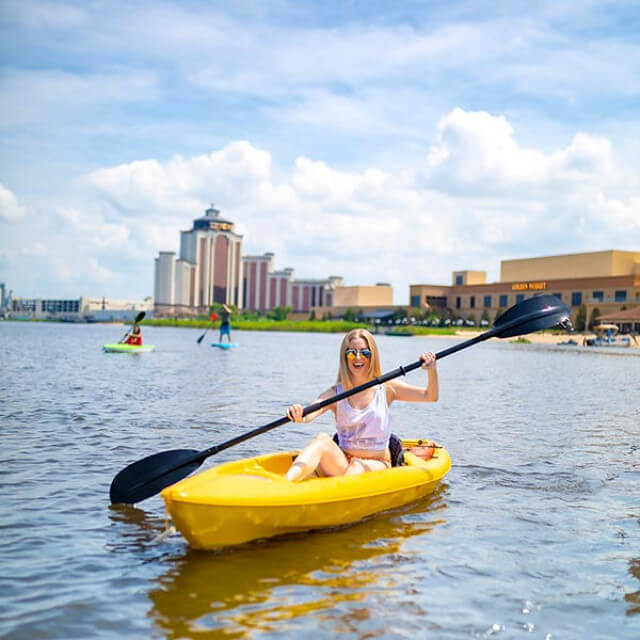 Kayaking in Prien Lake in Lake Charles, Louisiana