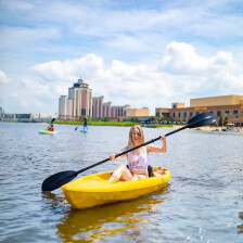 Kayaking in Prien Lake in Lake Charles, Louisiana