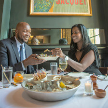 A couple eating at an Alabama restaurant
