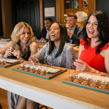 Tasting bourbon at Stitzel-Weller Distillery in Louisville, Kentucky