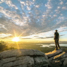 Watching the sunset from a mountain peak Alabama's Cherokee Rock Village