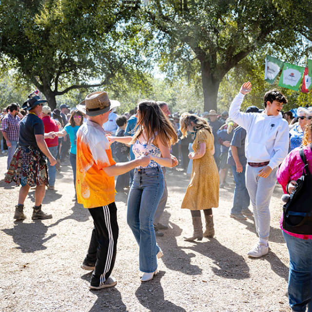 Dancing during the Festivals Acadiens et Créoles in Lafayette, Louisiana