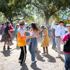 Dancing during the Festivals Acadiens et Créoles in Lafayette, Louisiana
