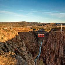 A gondola crosses the Royal Gorge in Colorado