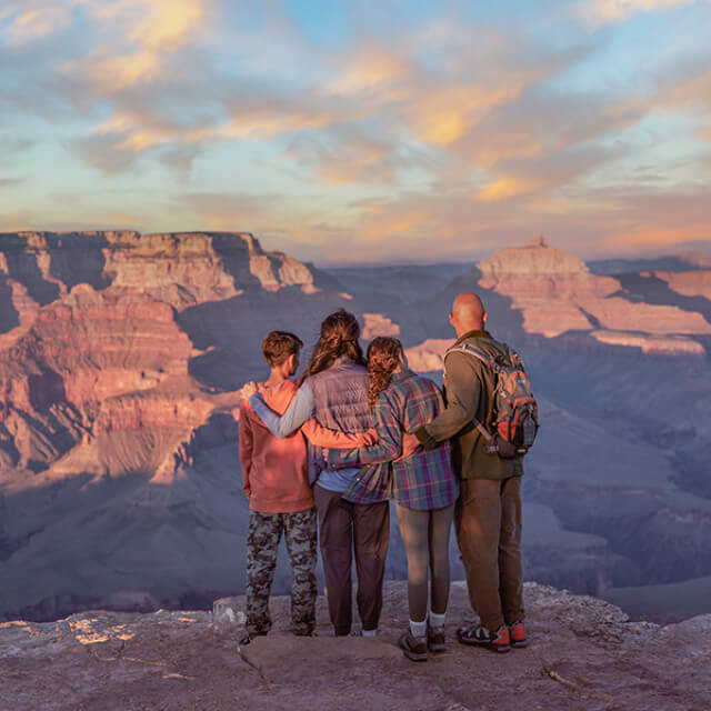 Vue sur le Grand Canyon en Arizona