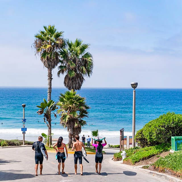 Going surfing at Salt Creek Beach in Dana Point, California