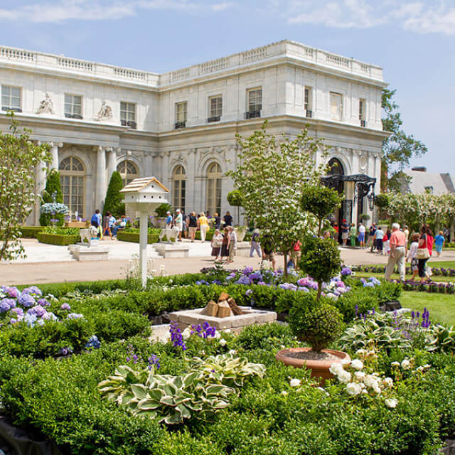 Blooming gardens greet guests at the Newport Flower Show in Newport, Rhode Island