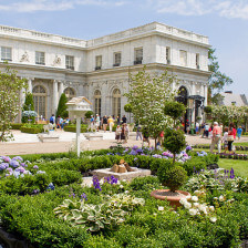 Blooming gardens greet guests at the Newport Flower Show in Newport, Rhode Island