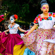 A community Día de los Muertos celebration in Santa Ana, California