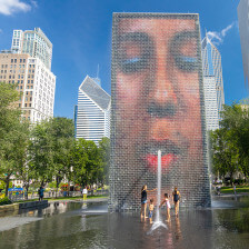 Public art installations in Millennium Park in Chicago, Illinois