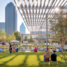 Enjoying Sammons Park in the Dallas, Texas, Arts District