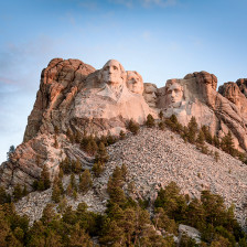 Mount Rushmore National Memorial in South Dakota's Black Hills region