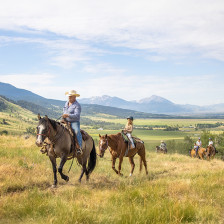 Horseback riding in Paradise Valley, Montana
