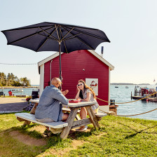 Waterfront dining at McLoons Lobster Shack in Thomaston, Maine