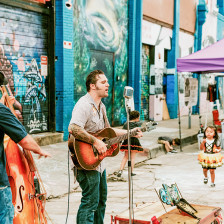 Musicians performing in the Deep Ellum neighborhood of Dallas, Texas
